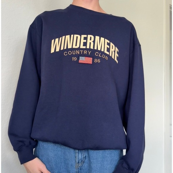 Page & Tuttle Other - Page & Tuttle Windermere Country‎ Club Sweatshirt Navy Blue Cotton Mens L Large